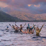 Hardy swimmers took part in the Sunrise Dip at Muckross Lake at last year's festival. Wander Wild Festival, Ireland's great outdoors festival returns to Killarney